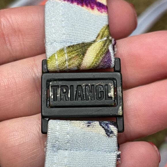 Triangl Light Blue Orange Purple Multicolor Lightly Padded Bikini Top Size Small - Picture 7 of 7